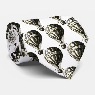 Vintage Dreams - Retro Art Hot Air Balloon Tie