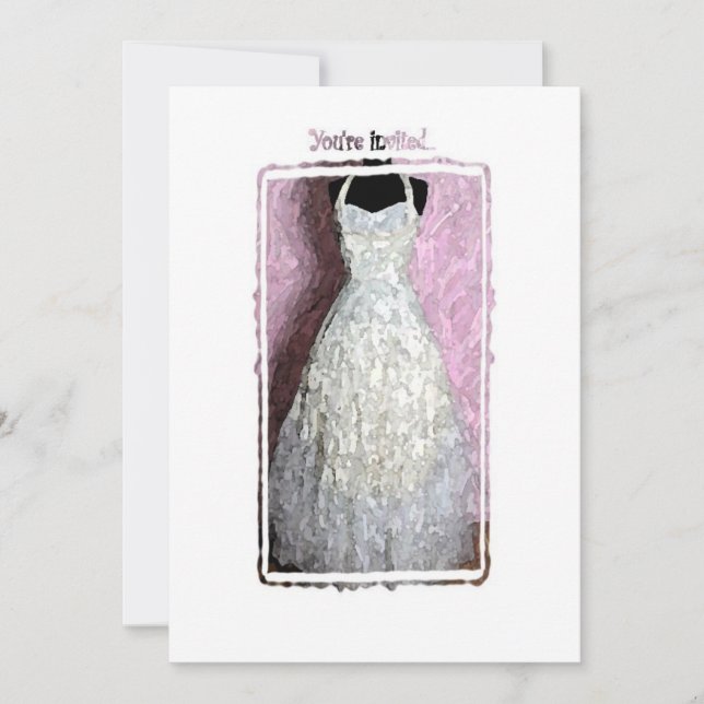 Vintage Dress Shower Invitation (Front)