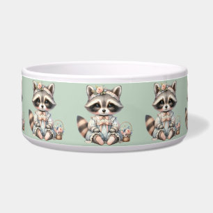 Vintage Dressed Cottagecore Raccoon Pastel