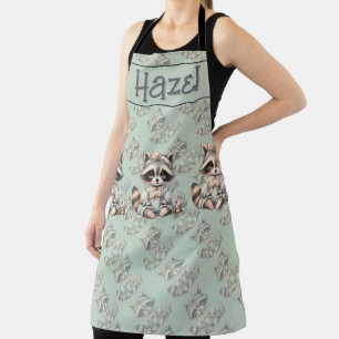 Vintage Dressed Cottagecore Racoon Pastel Apron