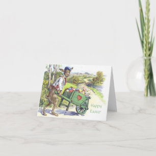 Vintage Dressed Easter Rabbit Easter Card