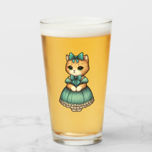 Vintage Dressed Kitten Glass