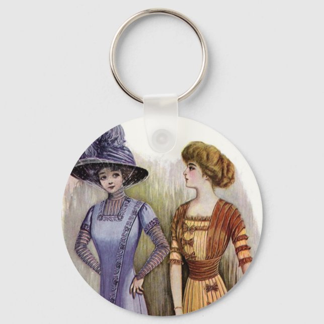 Vintage Dresses Key Ring (Front)