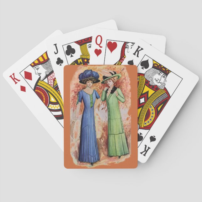 Vintage Dresses Playing Cards (Back)