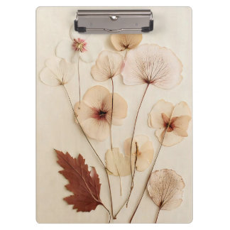 Vintage dried flower arrangement clipboard