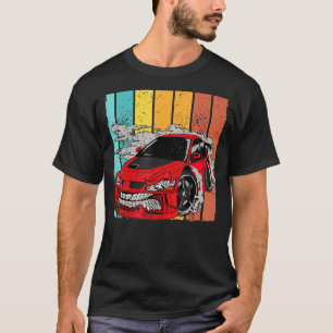 Vintage Drift Car Retro Drifting Racecar Motive T-Shirt