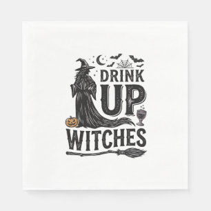 Vintage Drink Up Witches Halloween Shirt Design_1 Napkin