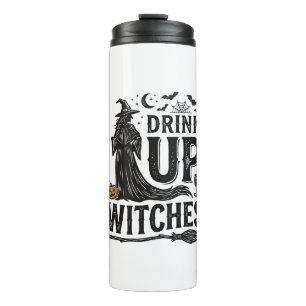Vintage Drink Up Witches Halloween Shirt Design_1 Thermal Tumbler