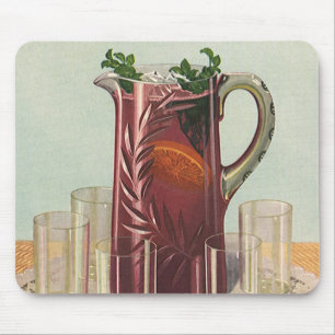 Vintage Drinks and Beverages, Pitcher of Sangria Mouse Mat