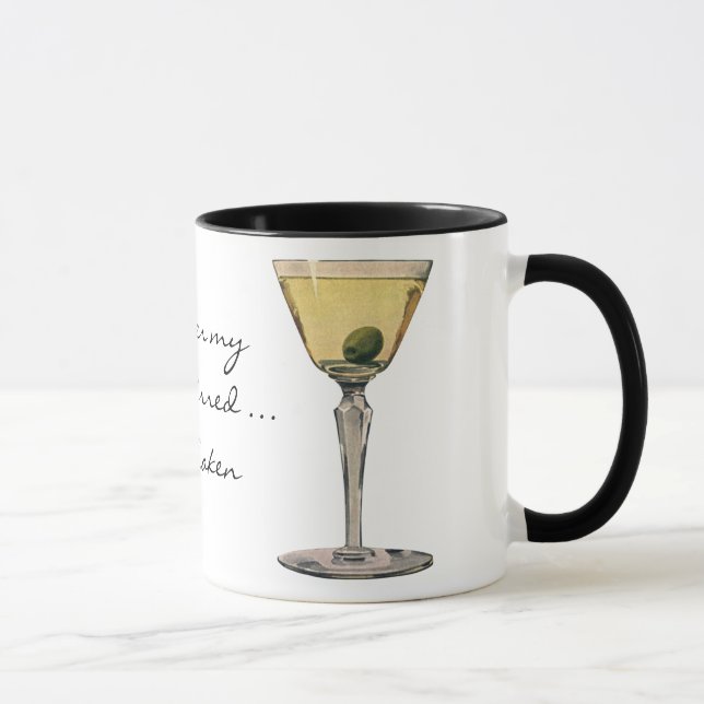 Vintage Drinks Beverages, Martini Olive Cocktail Mug (Right)