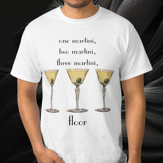 Vintage Drinks Beverages, Martini Olive Cocktail T-Shirt (Creator Uploaded)