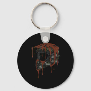 Vintage Drip Melt Motocross Helmet Dirt Bike Racin Key Ring