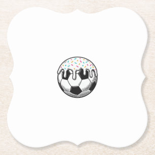 Vintage Dripping Icing Soccer Ball Shirt (2)_1 Paper Coaster