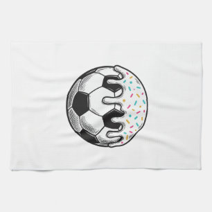 Vintage Dripping Icing Soccer Ball Shirt (2)_1 Tea Towel