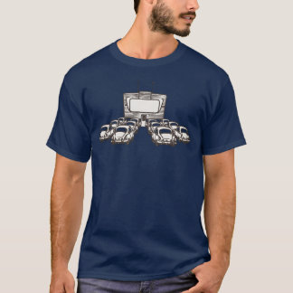 Vintage Drive In Movie Vector Art Illustration gif T-Shirt
