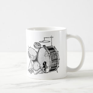 Vintage Drum Kit Drums Coffee Mug