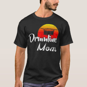 Vintage Drumline Mom Retro Sunset Funny Music Gift T-Shirt
