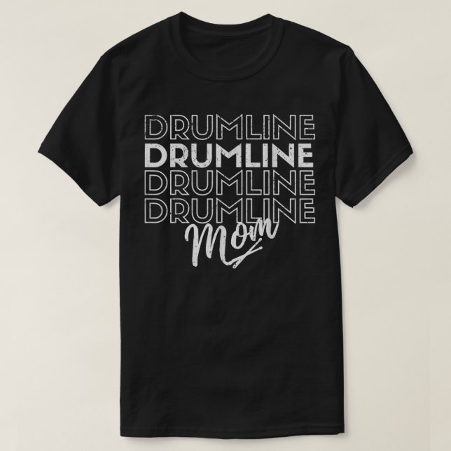 Vintage Drumline Mum T-Shirt (Design Front)