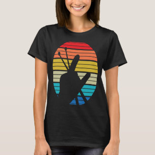 Vintage Drummer Drum Sticks Rock & Roll Hand Horns T-Shirt