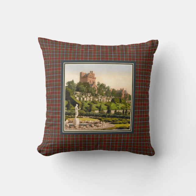 Vintage Drummond Castle Tartan Cushion (Front)