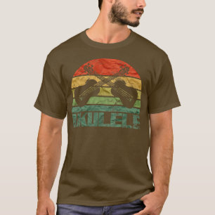 Vintage Dual Ukulele Instrument Hawaiian Uke Beach T-Shirt