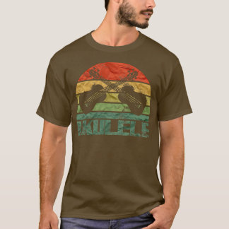 Vintage Dual Ukulele Instrument Hawaiian Uke Beach T-Shirt