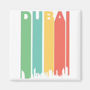 Vintage Dubai Cityscape Magnet