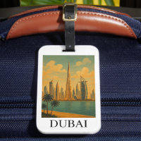 Vintage Dubai Travel – Retro UAE Skyline