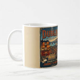 Vintage Dublin Ireland Travel Poster Coffee Mug