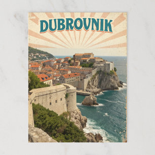 Vintage Dubrovnik Medieval Charm Postcard