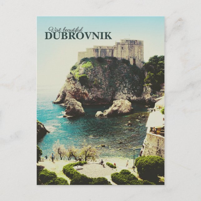 Vintage Dubrovnik Postcard - Alt Back Design (Front)
