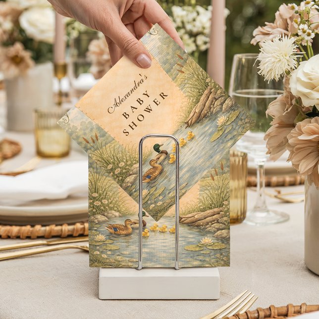 Vintage Duck Baby Shower Napkin (Creator Uploaded)