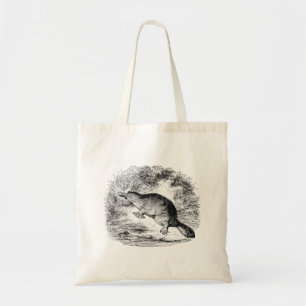 Vintage Duck Billed Platypus Personalised Animals Tote Bag