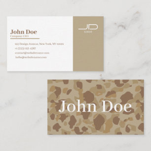 Vintage Duck Camo Frogskin Ozark Timber Camo Business Card