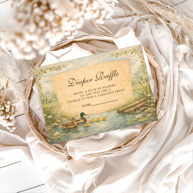 Vintage Duck Diapper Raffle Enclosure Card (Creator Uploaded)
