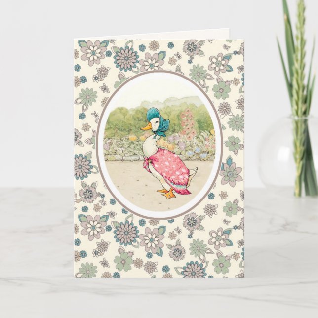 Vintage Duck Easter Greeting Card (Front)