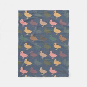 Vintage Duck Fleece Blanket Farm Animal Gift