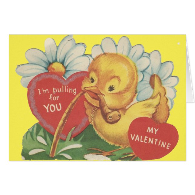 Vintage Duckling Valentine (Front Horizontal)