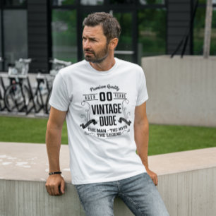 Vintage Dude Custom Age T-Shirt