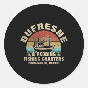 Vintage Dufresne And Redding Fishing Charters Classic Round Sticker