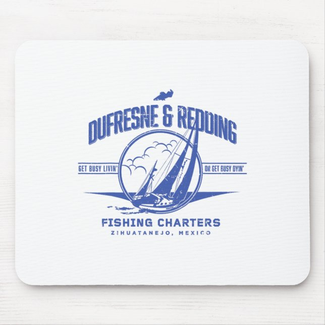 Vintage Dufresne And Redding Fishing Charters  Mouse Mat (Front)