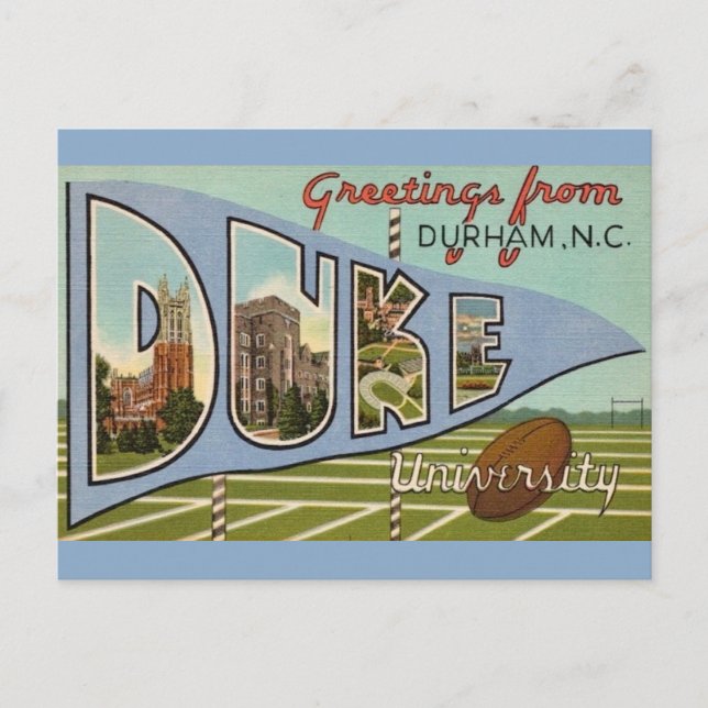Vintage Duke U  Postcard (Front)