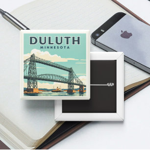 Vintage Duluth Minnesota 15 Cm Square Badge