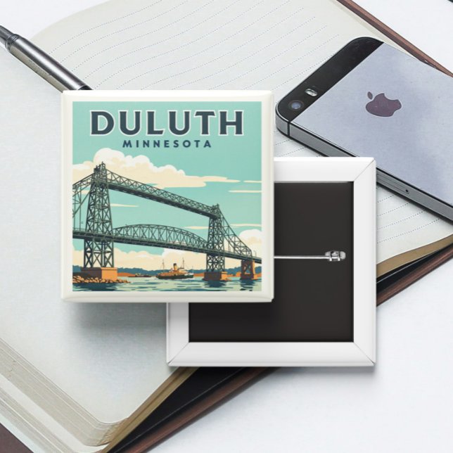Vintage Duluth Minnesota 15 Cm Square Badge (Creator Uploaded)