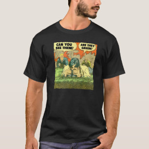 Vintage Dumb Guy Using Binoculars Cute Funny Comic T-Shirt