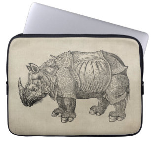 Vintage Durer Rhino Laptop Sleeve