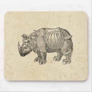 Vintage Durer Rhino Mouse Mat