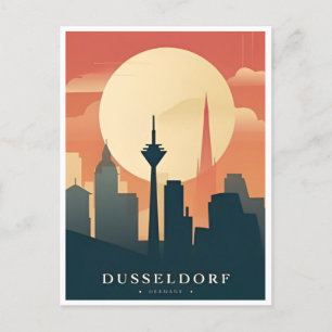 vintage Dusseldorf Germany Travel allemagne Postcard