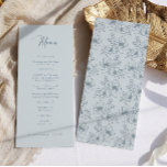 Vintage Dusty Blue Menu<br><div class="desc">Enhance your dining experience with the Vintage Dusty Blue Menu. Featuring a dusty blue background adorned with delicate vintage floral accents and a matching pattern on the back, this menu ensures a cohesive and elegant presentation for your wedding feast. Perfect for any season, it adds a touch of refinement to...</div>