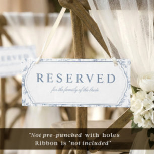 Vintage Dusty Blue Reserved Hanging Chair Sign